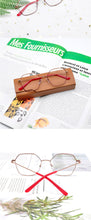 Load image into Gallery viewer, 2022 Fashion Vintage Retro Metal Frame Clear Lens Glasses Frame Polygon Women Eyewear Oversized Square Female Eyeglasses