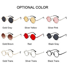 Load image into Gallery viewer, Vintage Red Round Sunglasses Women Men Fashion Brand Designer Sun Glasses Female Male Retro Small Frame Circle Hip Hop Oculos