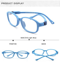 Load image into Gallery viewer, Square Unisex TR90 Flexible Ultralight Glasses Frame Kids Optical Clear Silicone Eyeglasses Boy Girls UV400