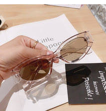 Load image into Gallery viewer, Ins Popular Fashion Small Cat Eye Sunglasses Woman Vintage Oval Eyewear Men Champagne Tea Sun Glasses Shades UV400