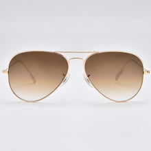 Load image into Gallery viewer, Classic 3025 pilot sunglasses men women  58mm and 62mm crystal glass mirror lens brown gradient sunglass UV400 protection