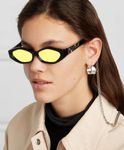 Load image into Gallery viewer, Retro Small Frame Polygon Cat Eyes Women Sunglasses Brand Designer Fashion Cheetah Decoration Ladies Sun Glasses UV400