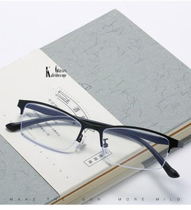 Women Half frame Finished Myopia Glasses Lady Anti-blue light Prescription glasses Men Business Nearsighted Eyewear -1.5-2.0-2.5