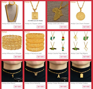 Anniyo Gold Color Ghana Country Map With State Name Pendant Necklaces Charm Ghanaian Jewelry Gifts #019821