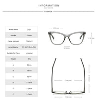 Load image into Gallery viewer, 2022 Fashion Cat Eye Glasses Frame for Women Optical Retro eyeglasses frames Myopia Prescription anti blue ray glasses eyewear