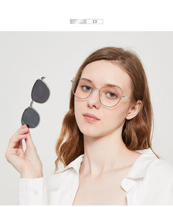 vogue cat eye Sunglasses Women Polarized Magnet Clip On Sun Glasses For Women Female Prescription Oculos