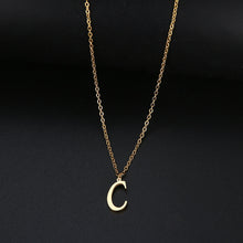 Carica l&#39;immagine nel visualizzatore di Gallery, Women A-Z Alphabet Letter Pendant Necklaces Personalization Stainless Steel Necklace Glamour Jewelry