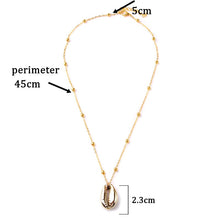 Load image into Gallery viewer, Conch Shell Necklace Sea Beach Shell Chain Pendant Necklace For Women Collier Femme Shell Cowrie Summer Jewelry Bohemian