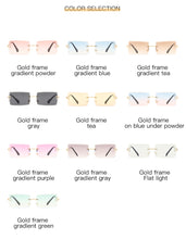 Load image into Gallery viewer, Small Rectangle Sunglasses Women Rimless UV400 Eyewear Vintage Sun Glasses Men Driving Women's Glasses Lunette de soleil femme