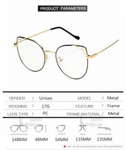Load image into Gallery viewer, Transparent Cat Eye Glasses Frames Women Vintage computer glasses Oversized Eyeglasses Frame Female Optical Spectacles