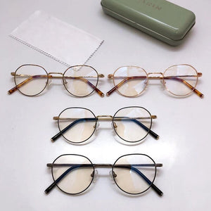 Korean Brand Pure Titanium Glasses Frame Irregular Optical Glasses Frame Women Men Ultralight Myopia Prescription Eyewear