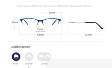 Load image into Gallery viewer, OCCI CHIAR Cat Eye Blue Light Glasses Frame Women Computer Glasses Decorative Myopia Prescription Eyeglasses Frames Fake Eyewear