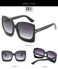 Load image into Gallery viewer, New Fashion Oversized Women Sunglasses Brand Designer Plastic Female Big Frame Gradient Sun Glasses UV400 gafas de sol mujer