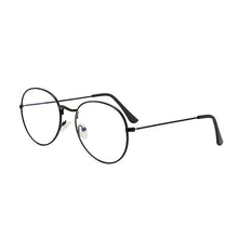 Load image into Gallery viewer, Flat Mirror Metal Eyewear Women Girls Solid Color Decorative Glasses Metal Round Spectacle Frame Fashion Retro Glasses Frame