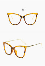 Load image into Gallery viewer, Sexy Red Eyeglasses Frame Women Cat Eye Glasses Clear Lens Sunglasses Frame Fashion Spectacles Oversized Eyewear Metal Legs