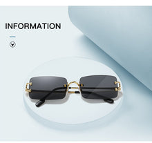 Carica l'immagine nel visualizzatore di Gallery, Retro Rimless Sunglasses Women Men Retro Brand Designer Sunglasses Sunglasses Women Men Rectangular Glasses UV400 Oculos De Sol