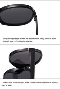 New Round Frame Sunglasses Women Retro Brand Designer Brown Black Oversized Lady Sun Glasses Female Fashion Outdoor Driving