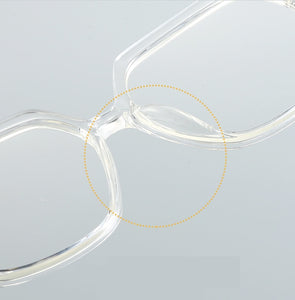 Plastic Titanium Glasses Frames Polygon Anti Blue Men Women Optical Fashion Computer Glasses