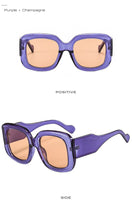 Load image into Gallery viewer, Fashion Oversized Square Sunglasses Women Vintage Gradient Eyewear Men Trending Green Purple Sun Glasses Shades UV400