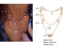 Load image into Gallery viewer, 2020 Gold Long Chain Necklace Chokers For Women Multilayer Geometric Cross Pendant Necklaces Boho Maxi Statement Party Jewelry