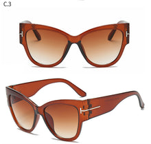 Load image into Gallery viewer, New Fashion Brand Designer Cat Eye Women Sunglasses Female Gradient Points Sun Glasses Big Oculos feminino de sol UV400