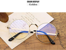 Load image into Gallery viewer, Round glasses New Type of Female Computer Glasses Optical  Metal Circular  frame for men Transparent Lens gaming Glasses