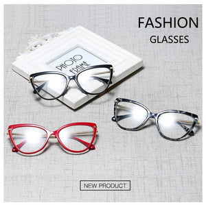 Blue Light Blocking Glasses Women Computer Glass High Quality Transparent Cat Eye Eyeglasses Frame Men Optical Glasse Frame