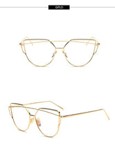 Load image into Gallery viewer, Cateye Glasses For Women 2022 Optical Eyewear Metal Frame Eyeglasses Retro Okulary Women Luxury Blue Light Gafas De Mujer