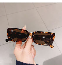 Load image into Gallery viewer, Ins Popular Fashion Small Rectangle Sunglasses Women Vintage Leopard Blue Eyewear Men Cat Eye Sun Glasses Shades UV400