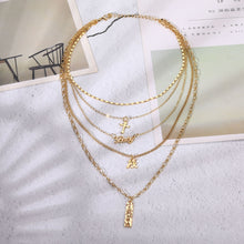 Load image into Gallery viewer, New Multilayer Cross Gold Pendant Necklaces For Women Punk Letter Choker Necklace 2020 Fashion Words Jewelry Party Gift