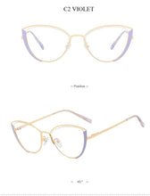 Load image into Gallery viewer, Fashion Vintage Metal Anti-blue Glasses Frame Women Brand Designer Transparent Eyeglasses Female Spectacles Oculos Feminino