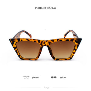 New Woman Men Occhiali da sole Cat Eye con montatura grande Occhiali quadrati personalizzati Occhi di gatto colorati Occhiali alla moda Occhiali retrò versatili UV400 