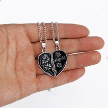 Carica l&#39;immagine nel visualizzatore di Gallery, Fashion Best Friends Honey Love Couple Pendant Necklace 2 Pcs/ Set Rainbow Broken Heart BFF Good Friends Friendship Jewelry Gift