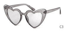 Load image into Gallery viewer, Trending Cat Eye Sunglasses Big Heart Popular Heart Sharp flash of light Glitter Pink Glasses High Quality Shades for Female