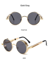 Load image into Gallery viewer, Classic Gothic Steampunk Sunglasses Women Brand Designer Vintage Round Metal Frame Sun Glasses Female Male High Quality UV400
