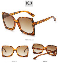 Load image into Gallery viewer, Fashion Oversized Women Sunglasses Brand Designer Plastic Female Big Frame Gradient Sun Glasses UV400 gafas de sol mujer