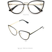 Load image into Gallery viewer, New Luxury Cat Eye Women's Glasses Frame Brand Design Retro Clear Round Glasses Optical Vintage Eyeglasses Vintage