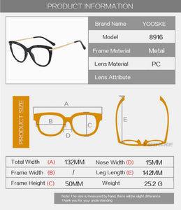 Fashion Cat Eye Glasses Frames Transparent Eyeglasses for Women Sexy Frame Trending Style Brand Optical Computer Eyewear