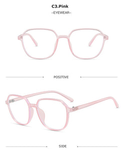Round Blue Light Blocking Computer Glasses Women Men Ultralight Fashion Optical Myopia Eyeglasses Frames Female UV400