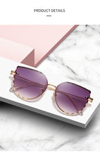 Load image into Gallery viewer, Oulylan Cutting Lens Sunglasses Women Brand Designer Gradient Shades Sun Glasses Ladies Vintage Metal Blue Pink Eyeglasses UV400