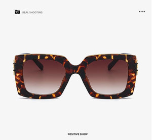 2022 new European and beautiful brand sunglasses fashion men's square big frame sunglasses UV400 driving retro sunglasses