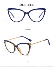 Load image into Gallery viewer, Blue Light Blocking Glasses Women Computer Glass High Quality Transparent Cat Eye Eyeglasses Frame Men Optical Glasse Frame