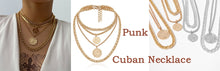 Load image into Gallery viewer, Punk Miami Cuban Choker Necklace Steampunk Men Jewelry Vintage Big Coin Pendant Chunky Chain Necklace for Women Neck Accessories