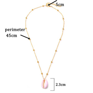 Conch Shell Necklace Sea Beach Shell Chain Pendant Necklace For Women Collier Femme Shell Cowrie Summer Jewelry Bohemian