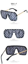 Load image into Gallery viewer, NEW Oversized FF Sunglasses 2022 Women Luxury Brand Fashion Flat Top One Piece Sun Glasses Men Gafas Shade Mirror UV400
