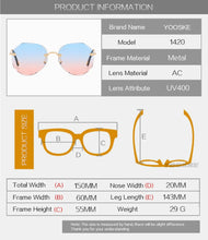Load image into Gallery viewer, Rimless Cat Eye Sunglasses Women Trendy Sun Glasses Ladies Gradient Shades Framless Eyewear UV400 Mirror
