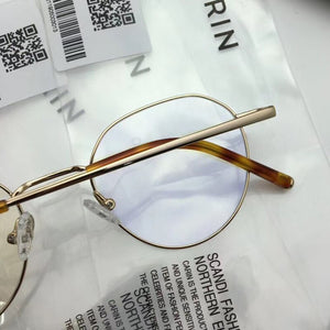 Korean Brand Pure Titanium Glasses Frame Irregular Optical Glasses Frame Women Men Ultralight Myopia Prescription Eyewear