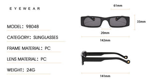 Trendy piccolo rettangolo occhiali da sole donne 2022 Y2k Steampunk anni '90 occhiali da sole UV400 gotico vacanza spiaggia Cat Eye Hippie Eyewear