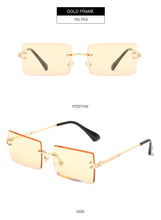 Load image into Gallery viewer, Small Rectangle Sunglasses Women Rimless UV400 Eyewear Vintage Sun Glasses Men Driving Women's Glasses Lunette de soleil femme