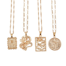 Load image into Gallery viewer, New Fashion Dragon Pendant Necklaces for Women Gold Color Rose Choker Necklace Mascot Ornaments Jewelry  Gift